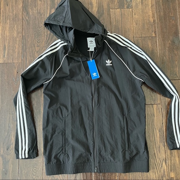 adidas sst windbreaker black